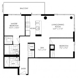 1605 - 25 Cole St - One Cole Condos - Floorplan - 800px