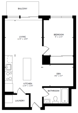 512 - 55 Regent Park Blvd - Floorplan